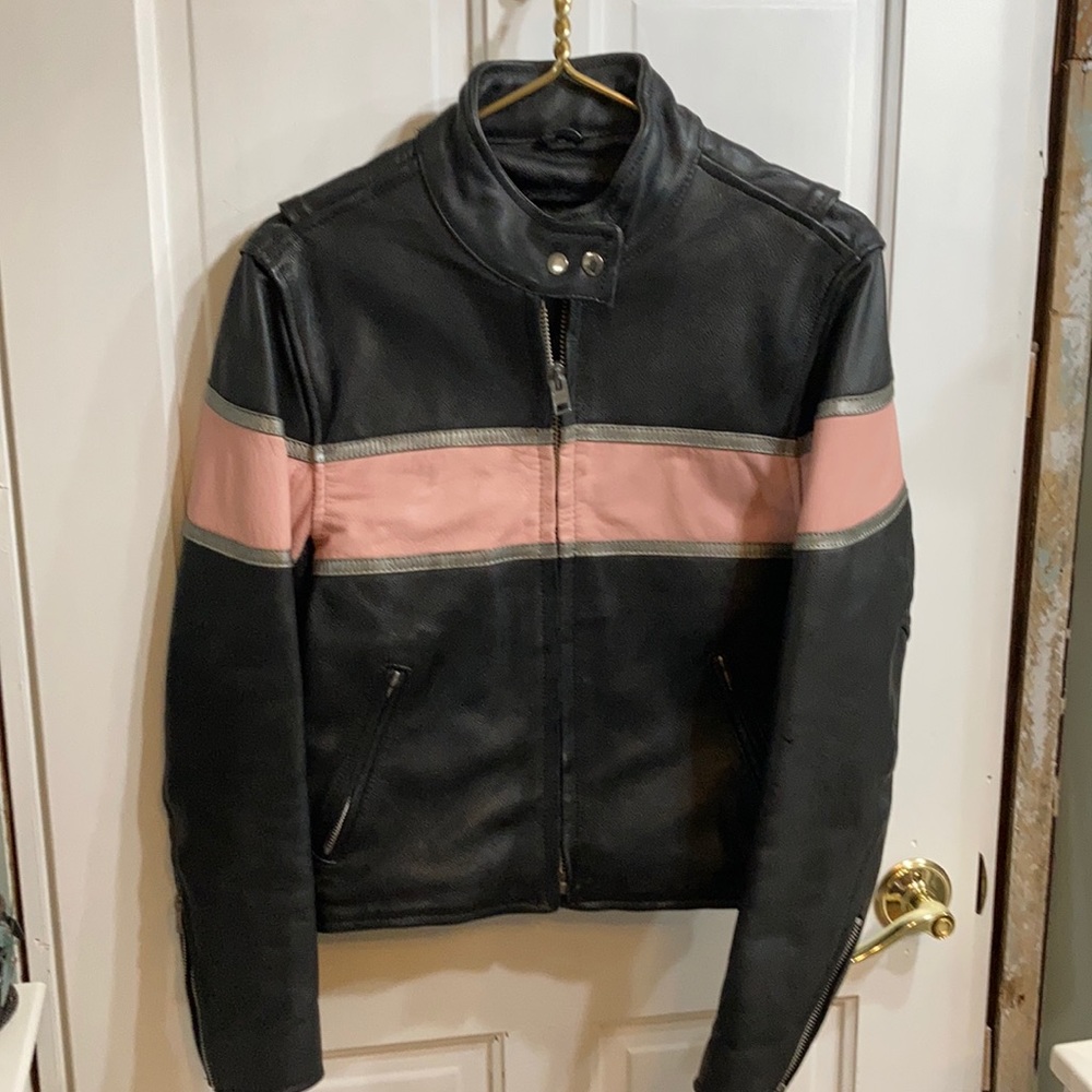 Thick Leather Motorcycle Jacket - image 1